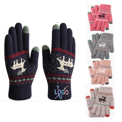 Touchscreen Grip Knit Gloves